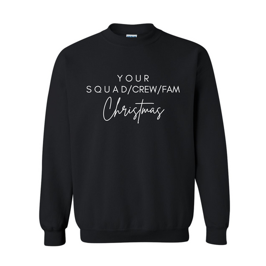 Personalized Squad Christmas Kids Crewneck