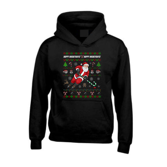 Happy HockeyDays Ugly Sweater Kids Hoodie